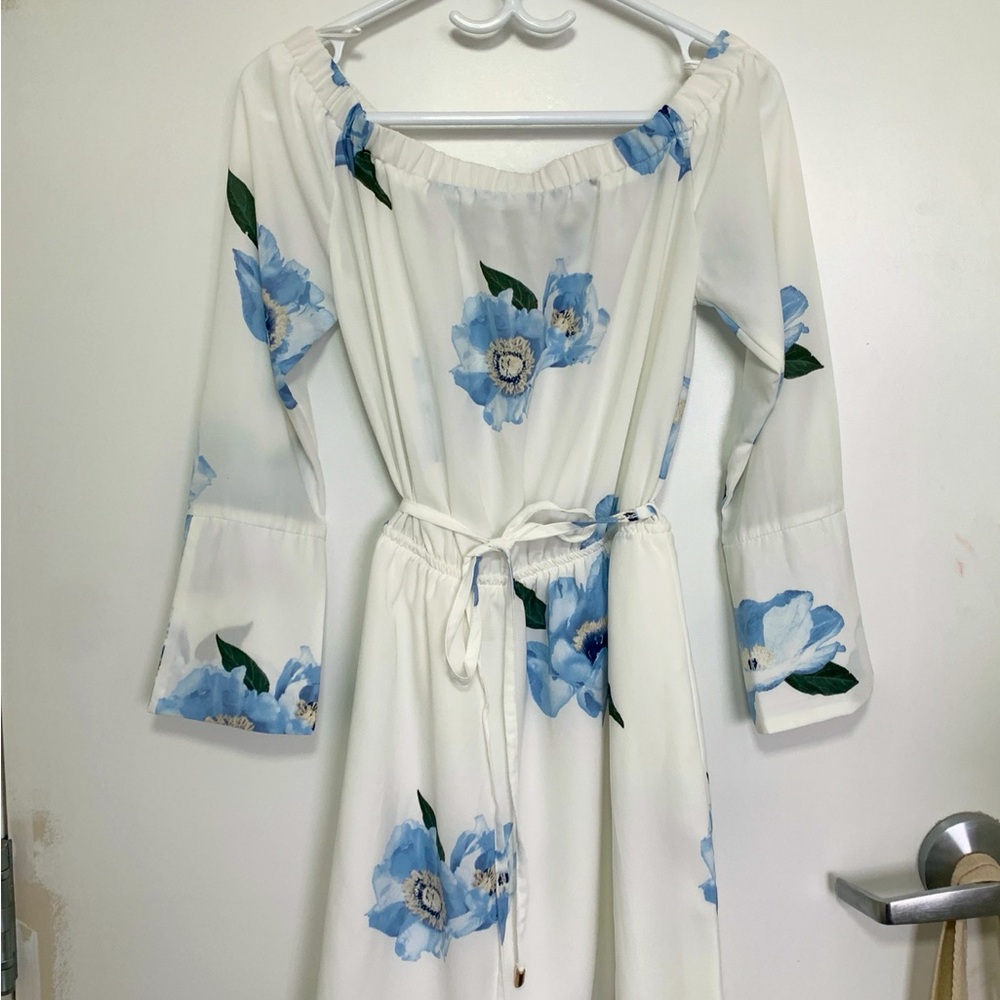 DEX white flower pattern flowy mini dress 🌸 - Picture 3 of 5